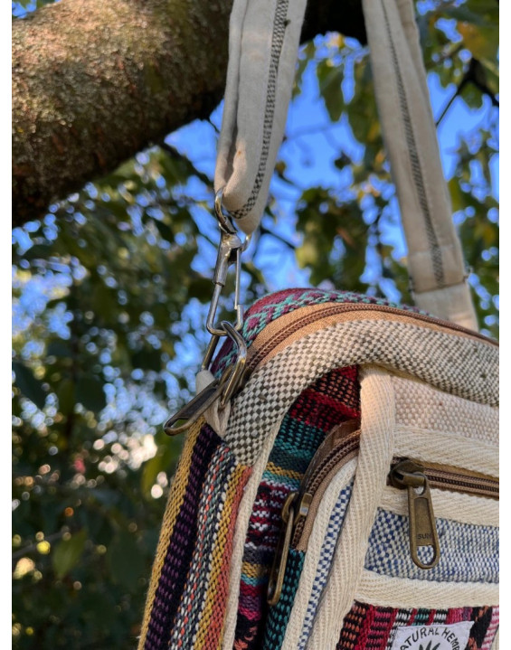 Ethno kabelka z konope - farebná